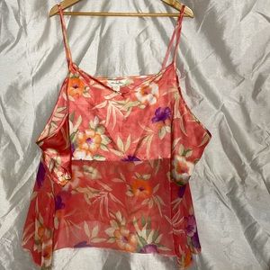 Y2K Plus Size 5X Floral Camisole Lingerie Tank Top